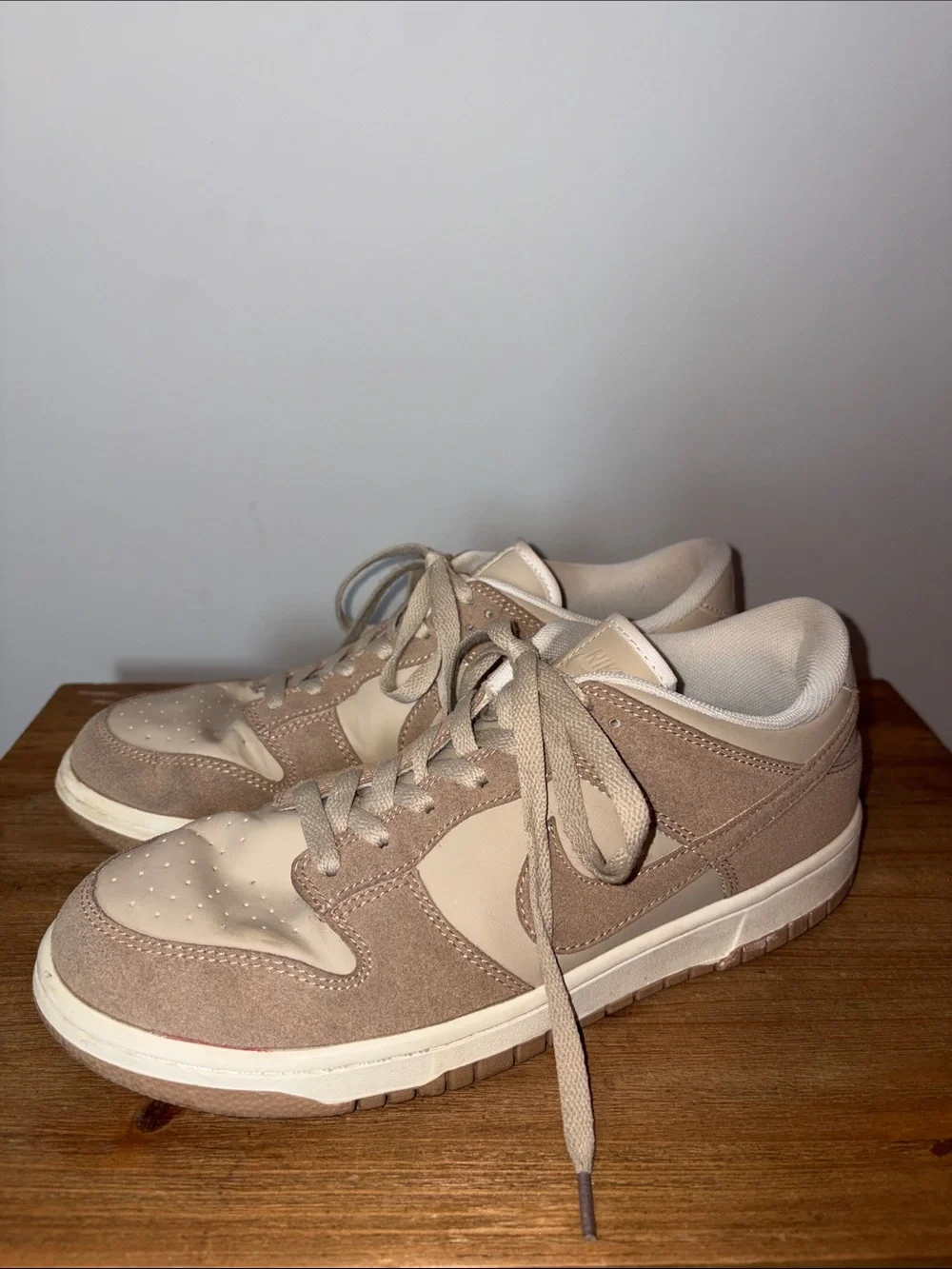 Nike Beige and Cream Low-Top Sneakers